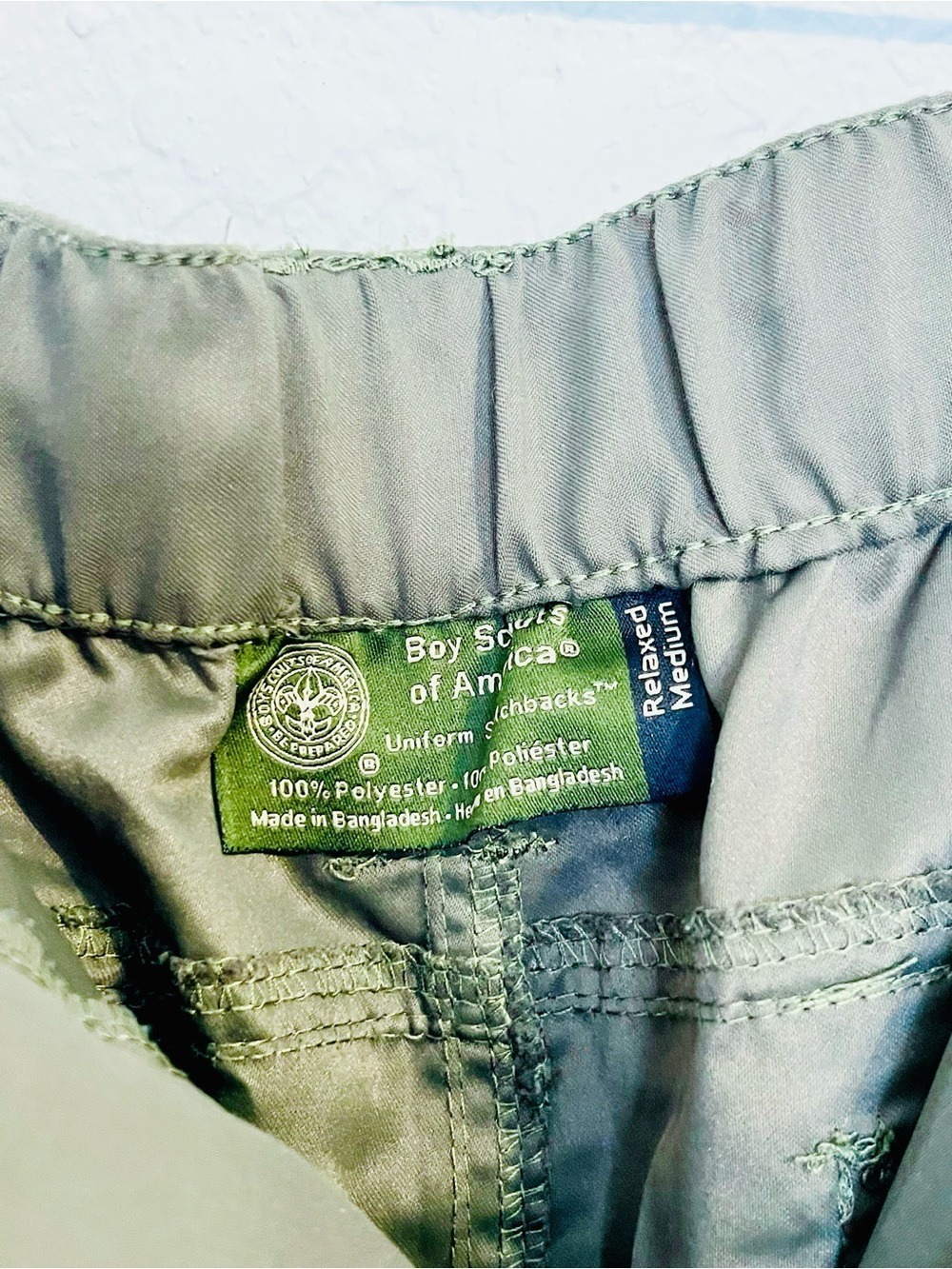 Boy Scouts of America Switchback Uniform Shorts Relaxed Green Hiking Cargo Med - Picture 3 of 11